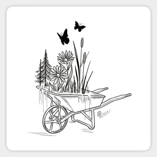 Garden Wheel Barrel Magnet